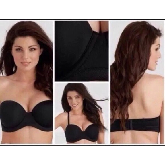 Wacoal 40 C BLACK The Red Carpet Full-Busted Strapless Bra with Straps 854119 - Picture 1 of 13